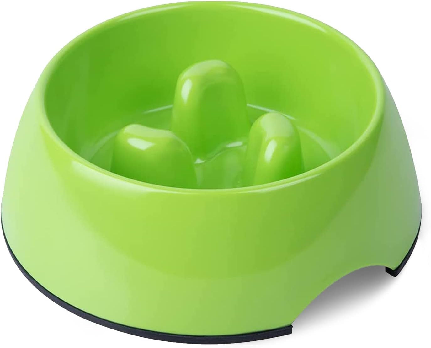 Professional Title: "Premium Slow Feeder Dog Bowl - 1.5 Cup Capacity for Small to Medium Breeds - Promotes Healthy Eating and Prevents Gulping - Interactive Bloat Prevention - Non-Slip Design - Green"