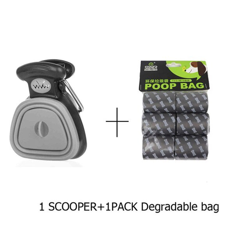 "Efficient Foldable Pet Pooper Scooper and Bag Set - A Convenient Cleaning Tool for Dog Owners by ZK30"