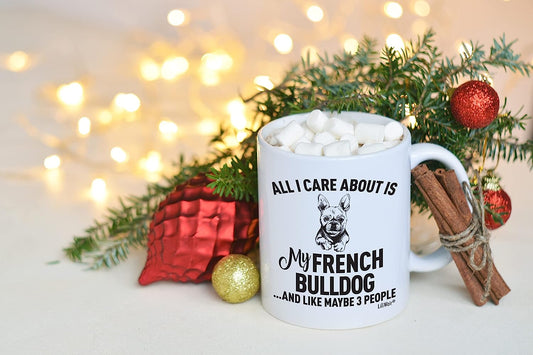 "Funny French Bulldog Coffee Mug - Perfect Gift for French Bulldog Lovers, Ideal for Christmas, Birthdays, and Special Occasions"