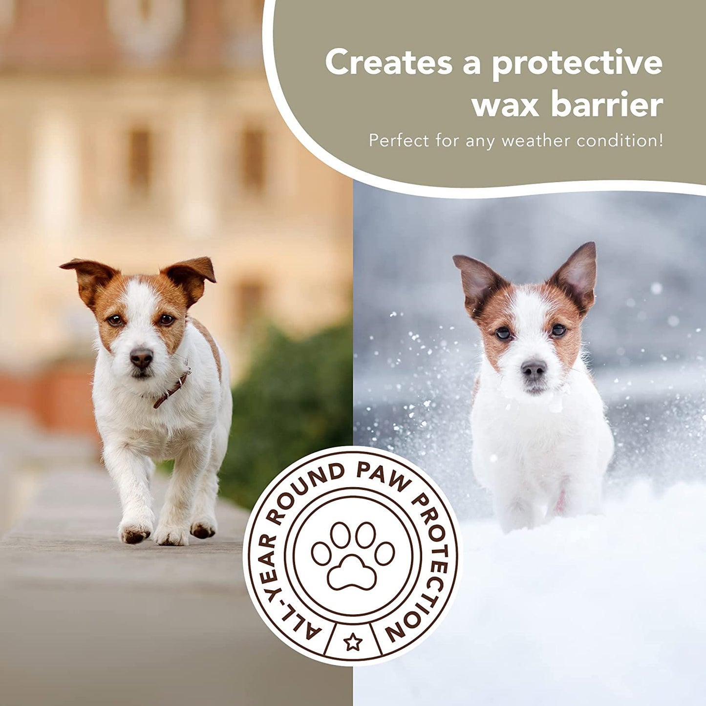 Professional Title: "Organic Paw Balm for Dogs, Enhanced Paw Protection Against Hot Surfaces, Sand, Salt, and Snow, All-Natural Ingredients, Convenient 0.15 Oz Trial Stick"