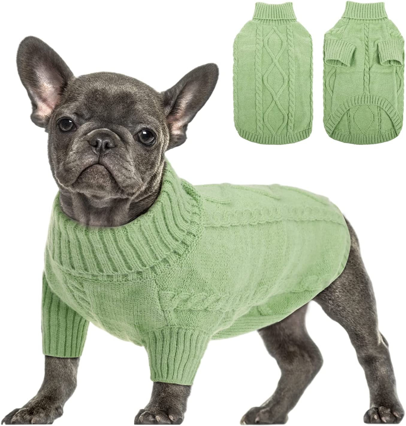 Small Dog Pullover Sweater Cold Weather Knitwear Turtleneck