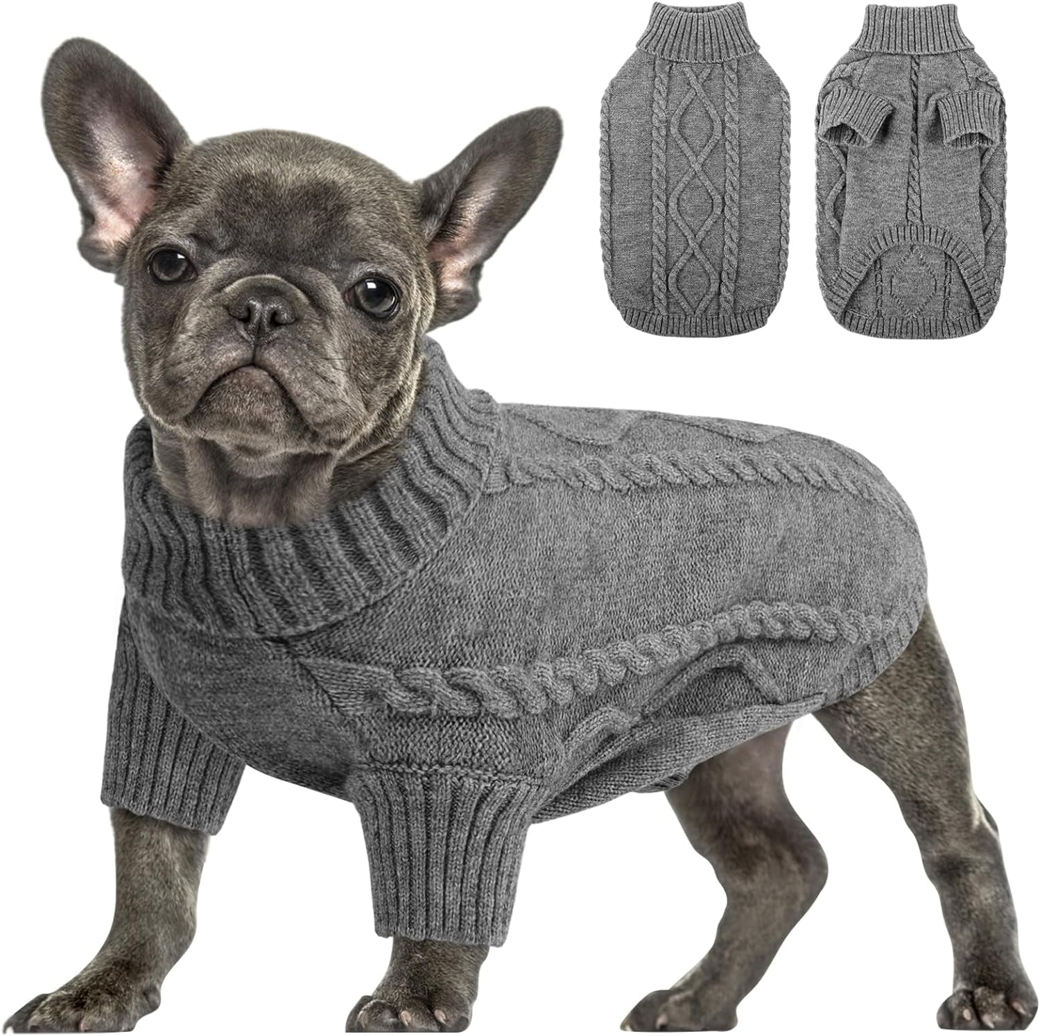 Small Dog Pullover Sweater Cold Weather Knitwear Turtleneck