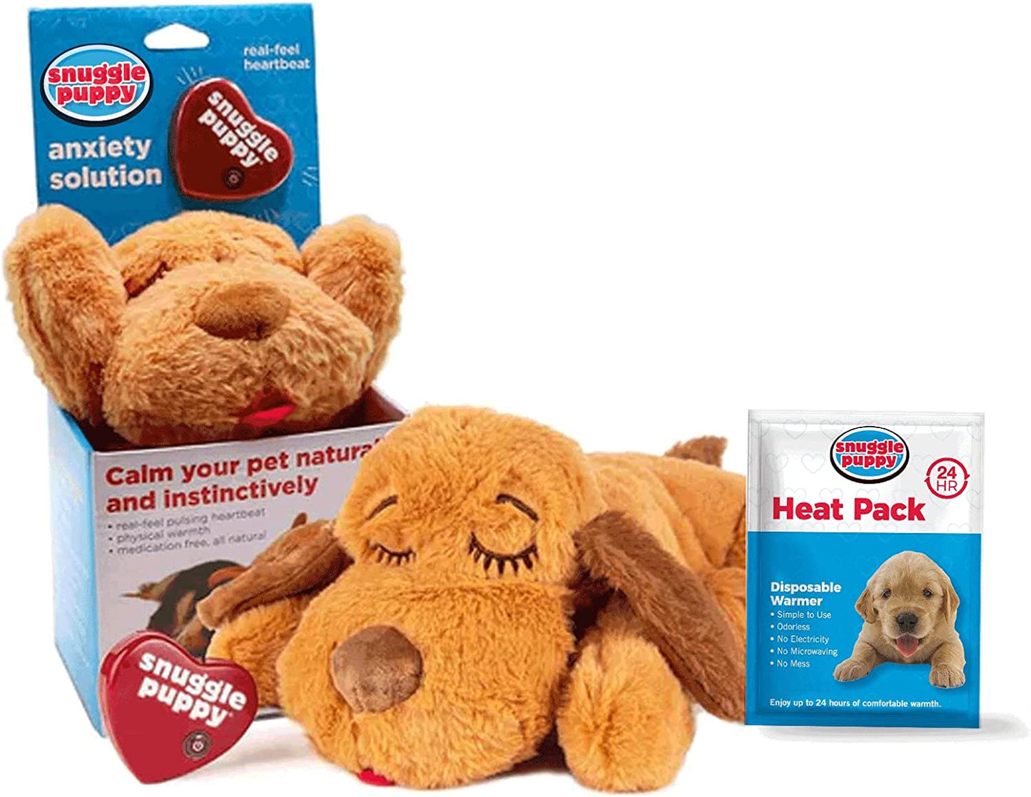 "Snuggle Puppy: The Ultimate Pet Anxiety Relief Toy for Dogs - Soothe, Calm, and Train Your Furry Friend with the Original Heartbeat Stuffed Toy!"