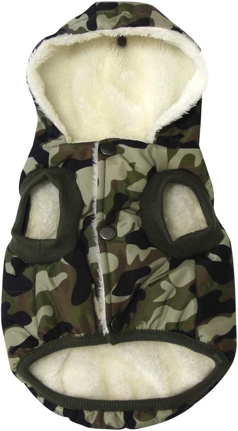 Fleece Lining Extra Warm Dog Hoodie Winter Jacket for Small Dogs