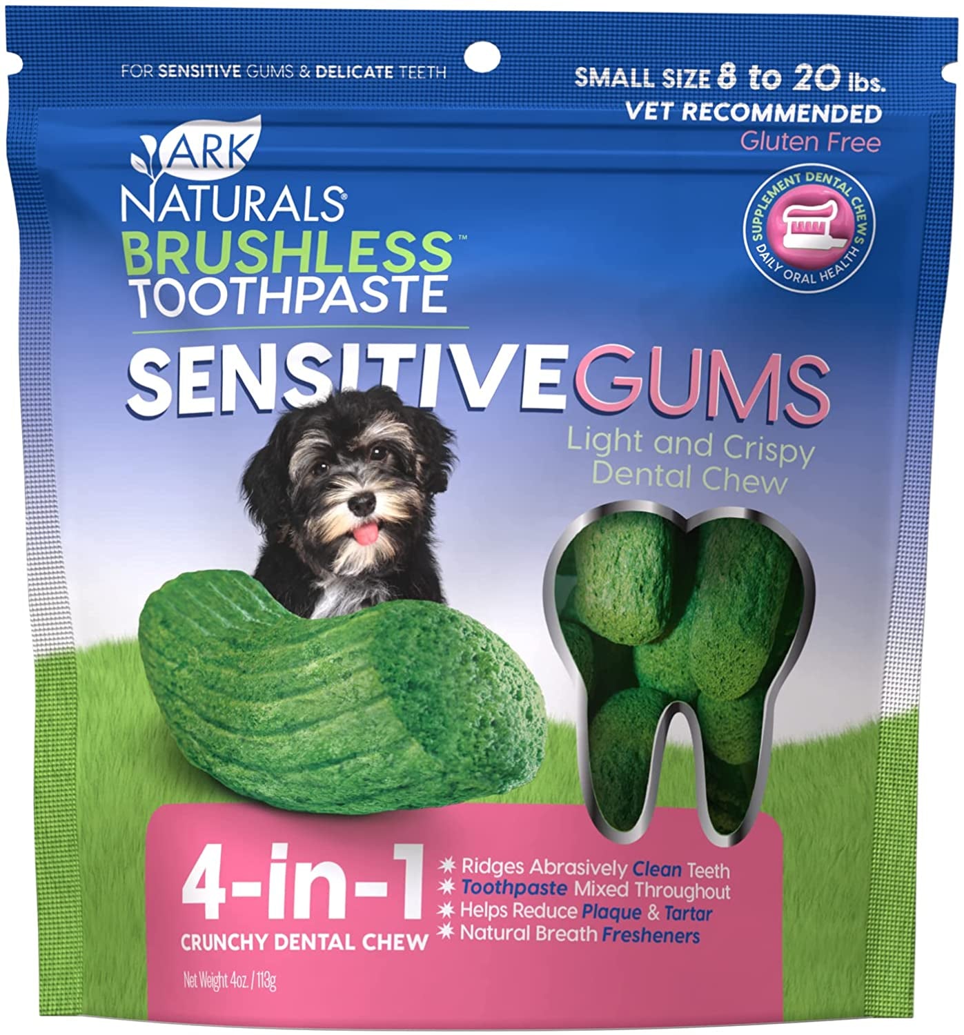 "Fresh Breath Dental Chews for Small Dogs - Vet Recommended Solution for Sensitive Gums, Plaque & Tartar Control"
