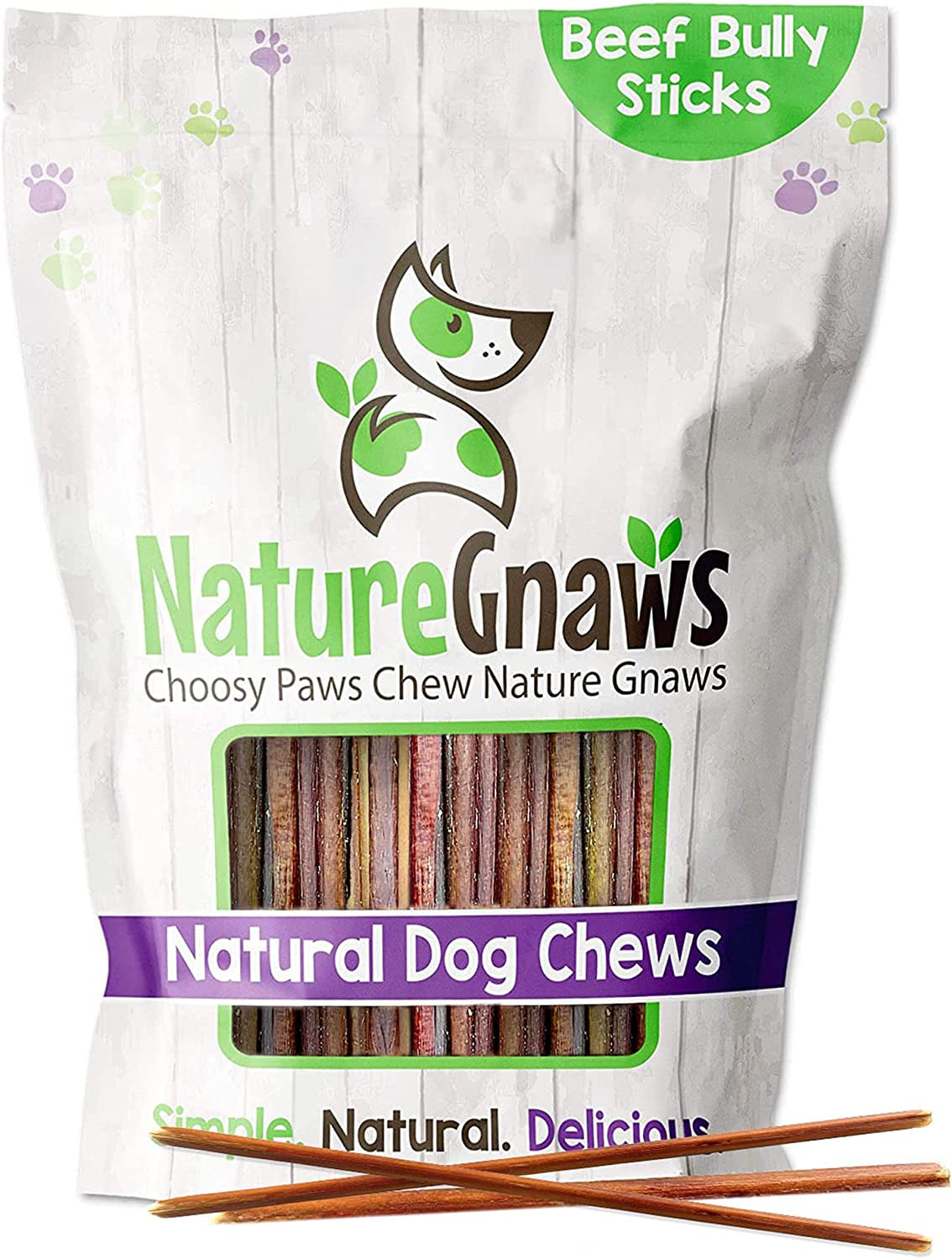 "Irresistible Skinny Bully Sticks for Small Dogs - 40 Premium Natural Beef Dental Bones - Perfect Thin Chew Treats for Toy Breeds & Puppies - Rawhide Free!"