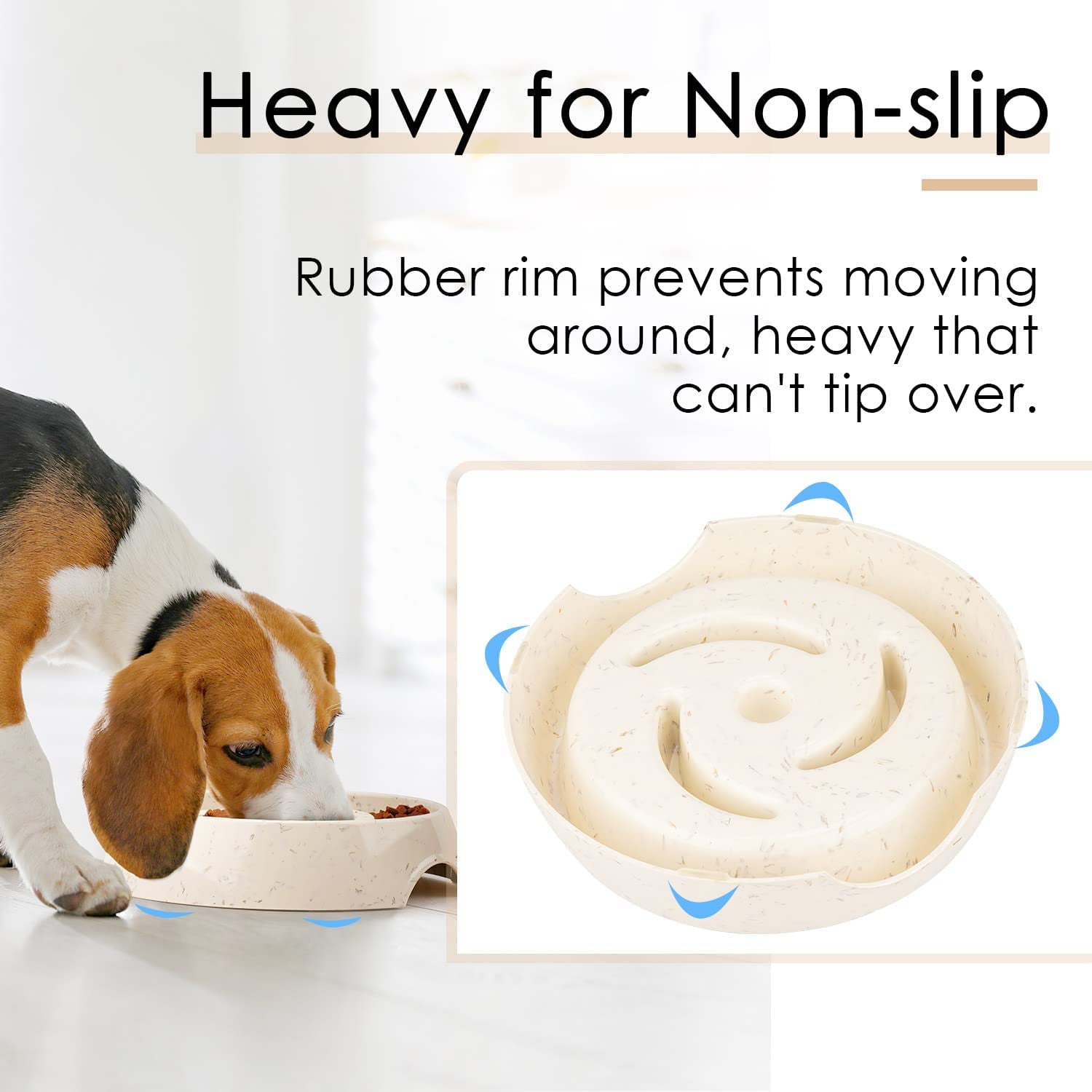 Professional title: "Premium Slow Feeder Bowl for Dogs and Cats - Promotes Healthy Eating Habits, Ideal for Dry, Wet, or Raw Food, Non-Slip Design, Suitable for Small, Medium, and Large Pets"