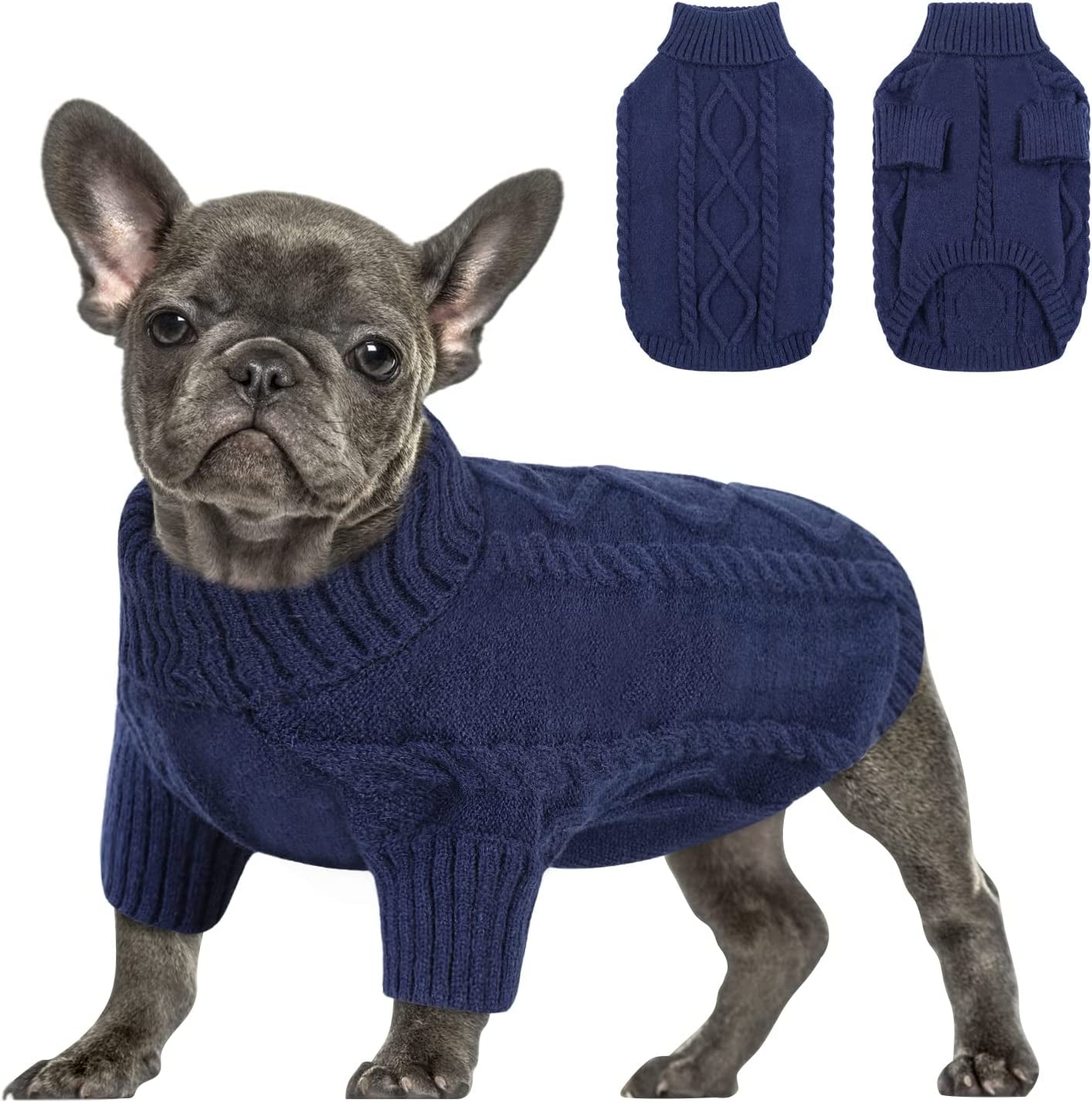 Small Dog Pullover Sweater Cold Weather Knitwear Turtleneck