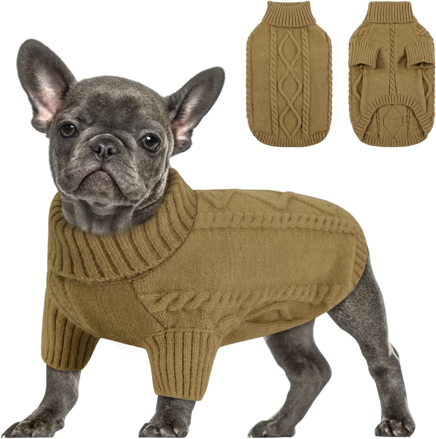 Small Dog Pullover Sweater Cold Weather Knitwear Turtleneck