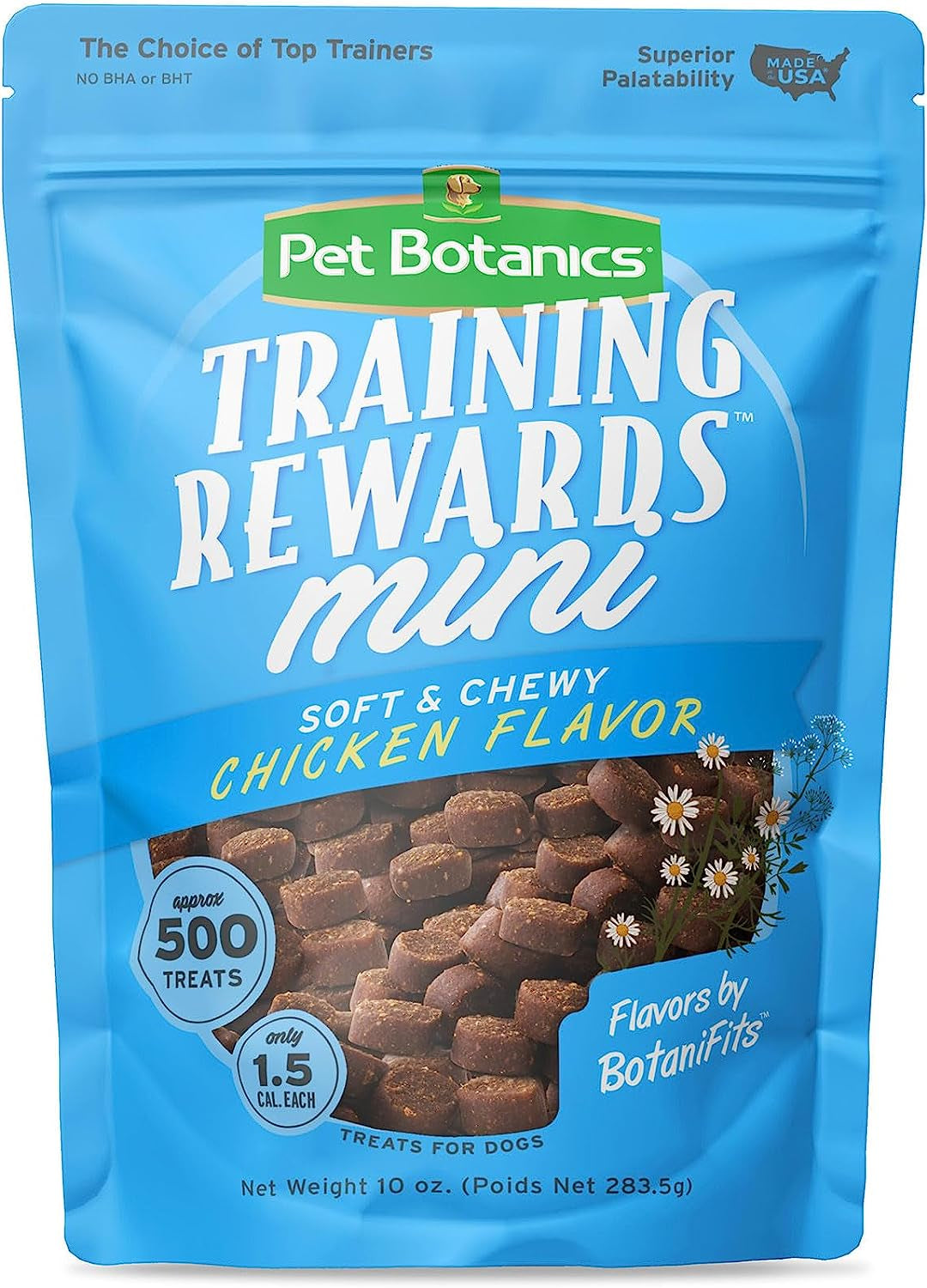 10 Oz. Pouch Training Reward Mini Soft & Chewy, Chicken Flavor, with 500 Treats per Bag, the Choice of Top Trainers