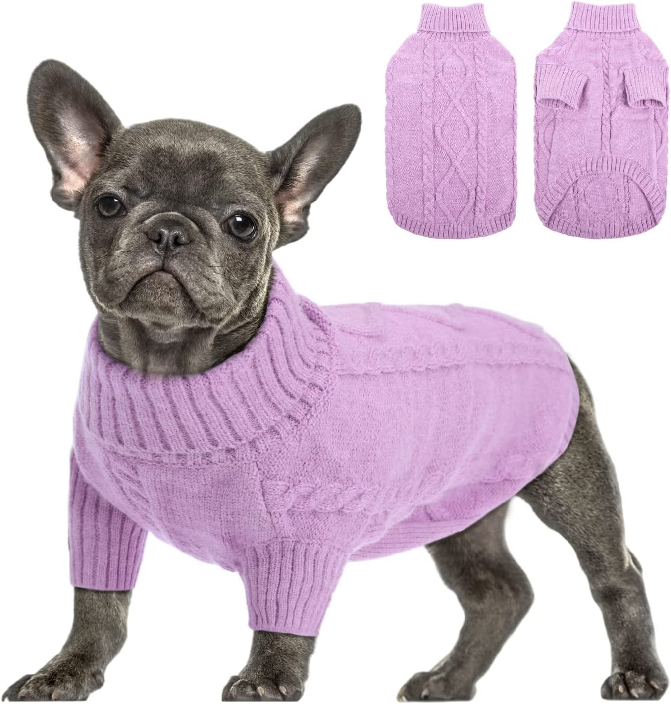 Small Dog Pullover Sweater Cold Weather Knitwear Turtleneck