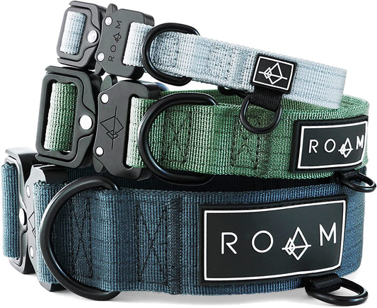 Made to ROAM Premium Dog Collar - Adjustable Heavy Duty Nylon Collar with Quick-Release Metal Buckle (Oregon Haze, Size 0)