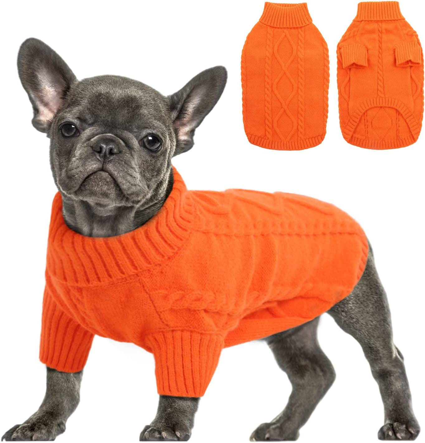 Small Dog Pullover Sweater Cold Weather Knitwear Turtleneck