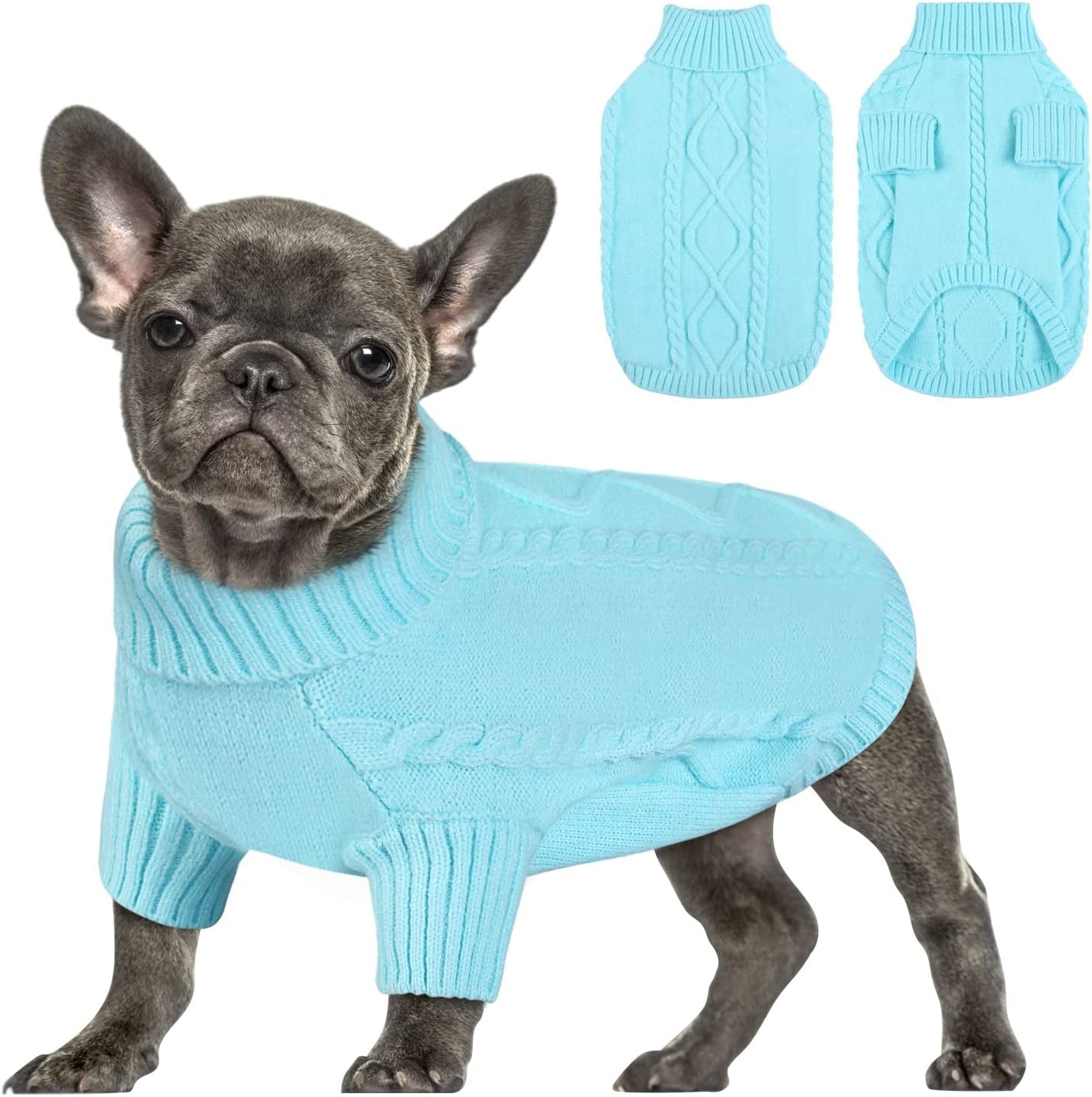 Small Dog Pullover Sweater Cold Weather Knitwear Turtleneck