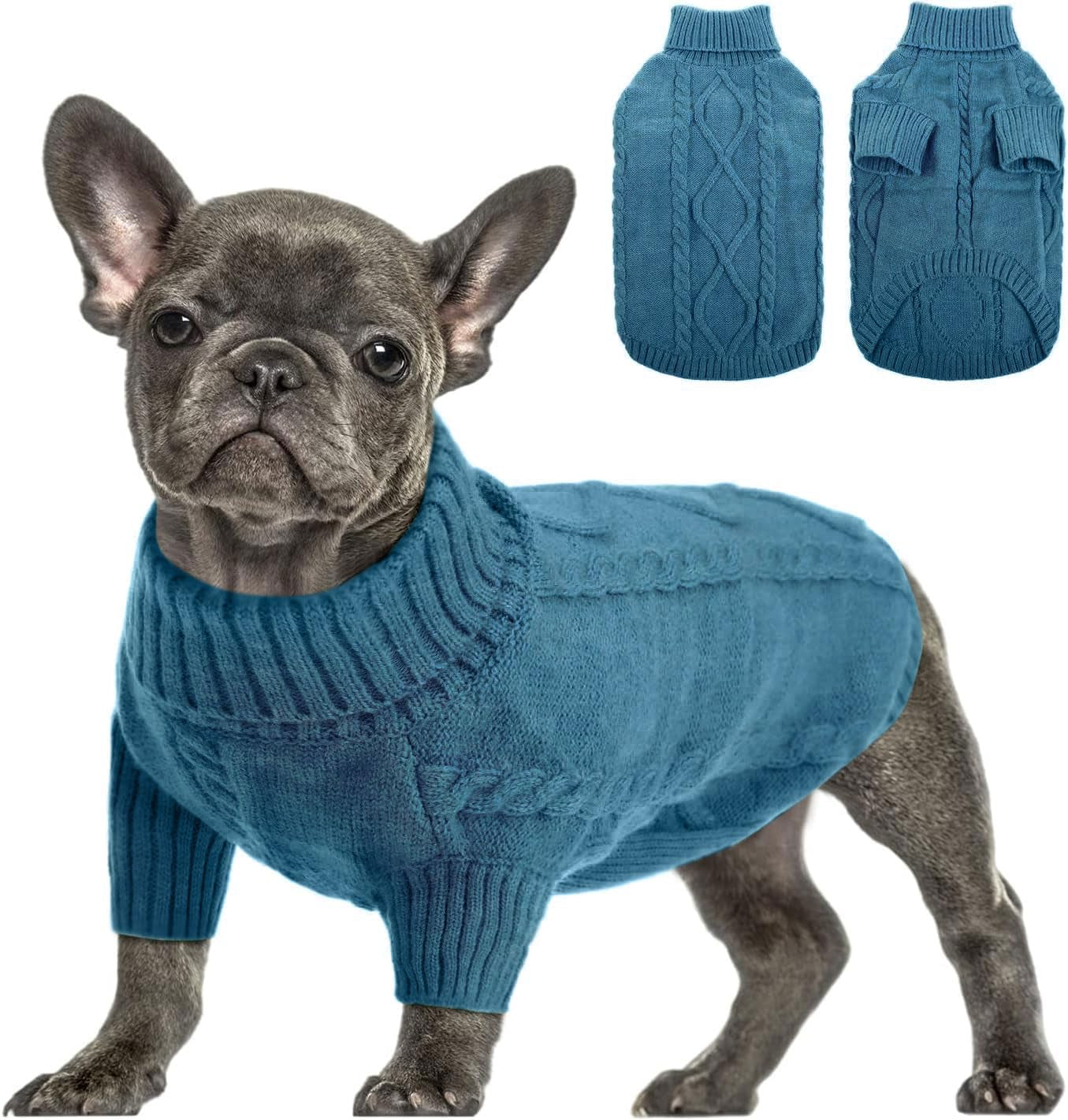 Small Dog Pullover Sweater Cold Weather Knitwear Turtleneck