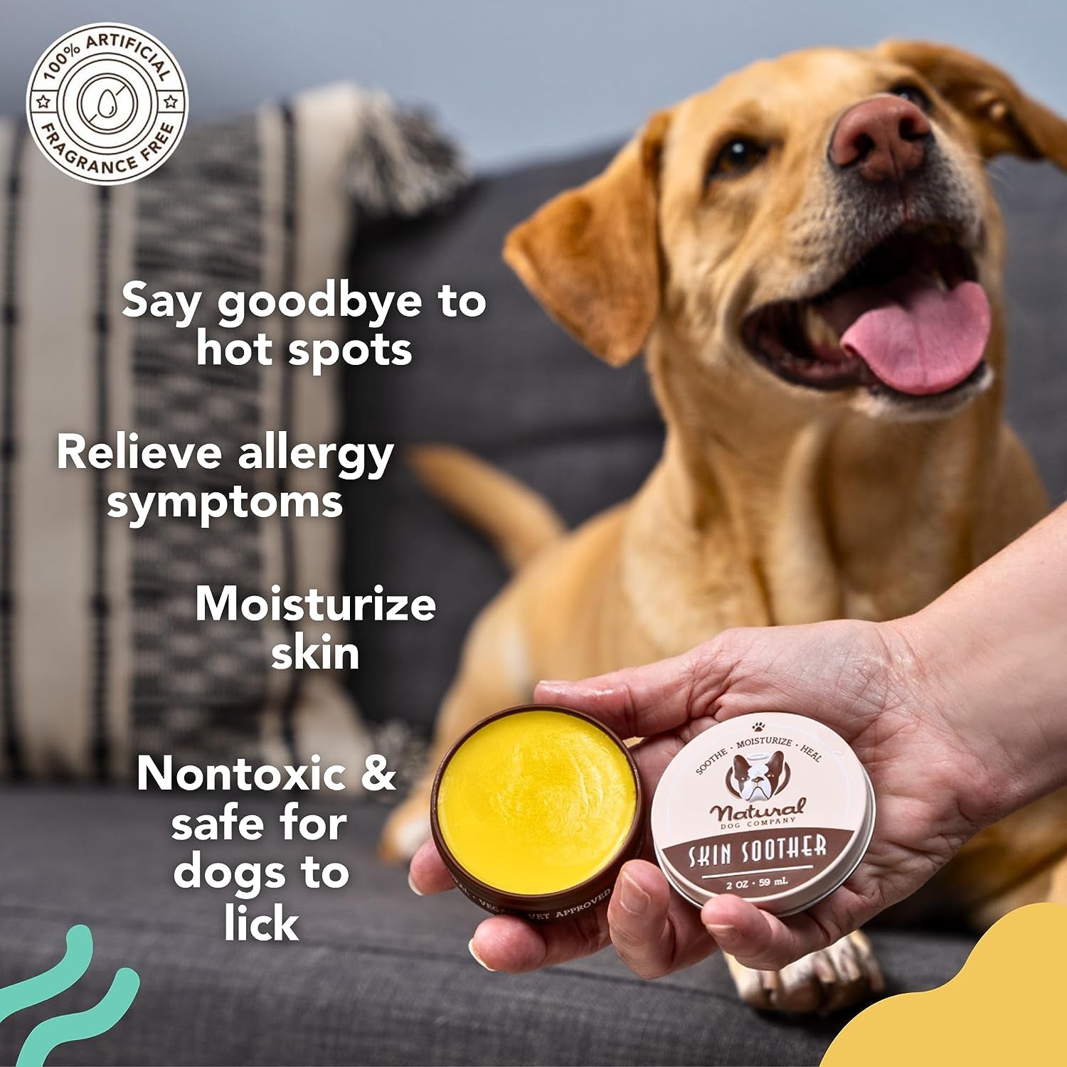 Professional Product Title: "Dog Skin Soother: 4 Oz Tin for Allergy and Itch Relief, Moisturizer for Dry Skin, Ultimate Healing Balm, and Rash Cream"