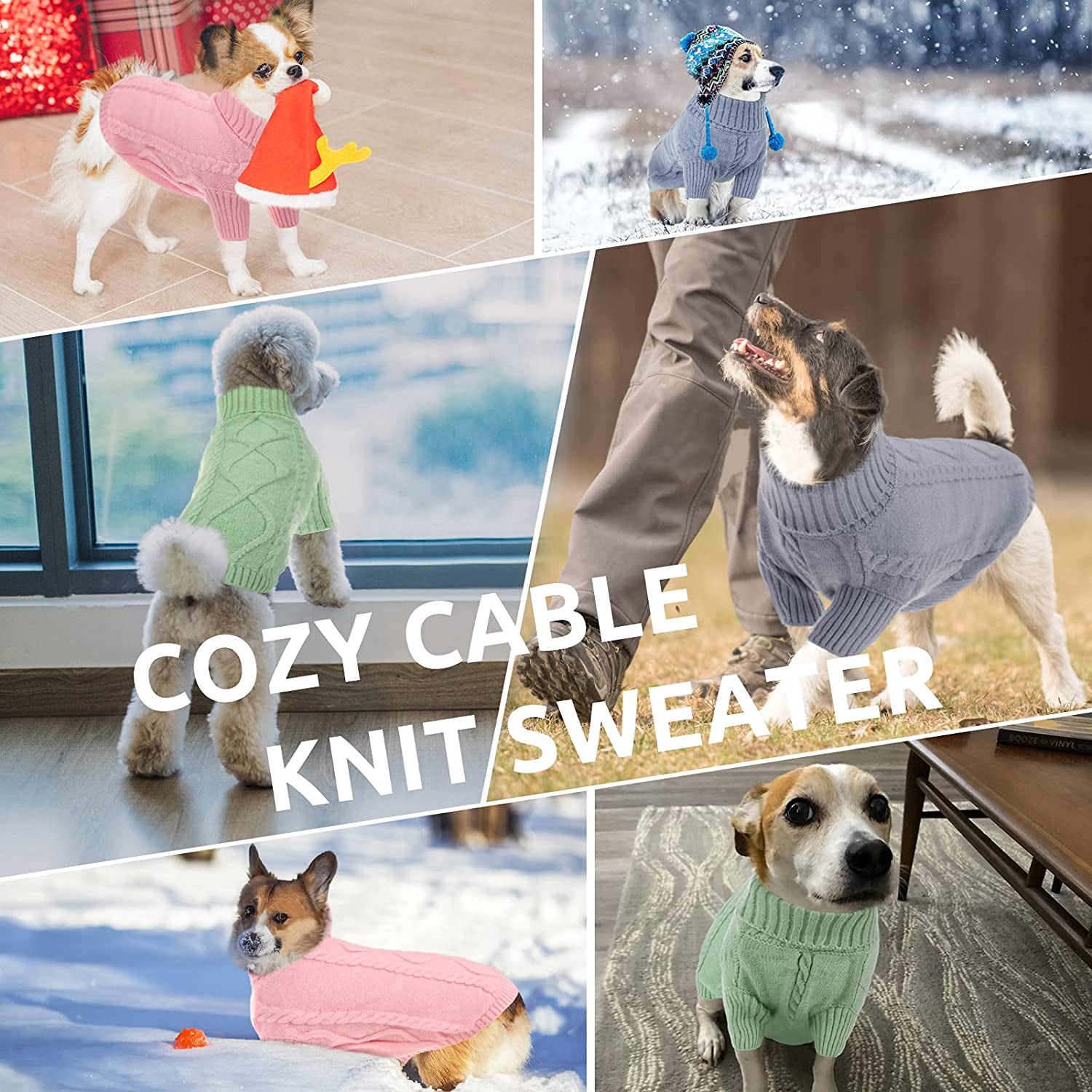 Small Dog Pullover Sweater Cold Weather Knitwear Turtleneck