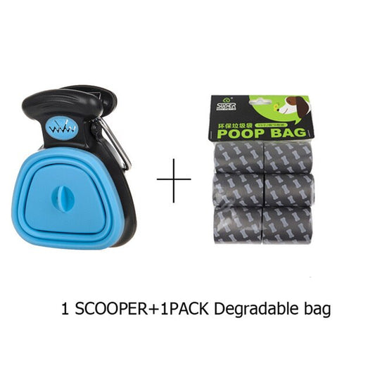 "Efficient Foldable Pet Pooper Scooper and Bag Set - A Convenient Cleaning Tool for Dog Owners by ZK30"