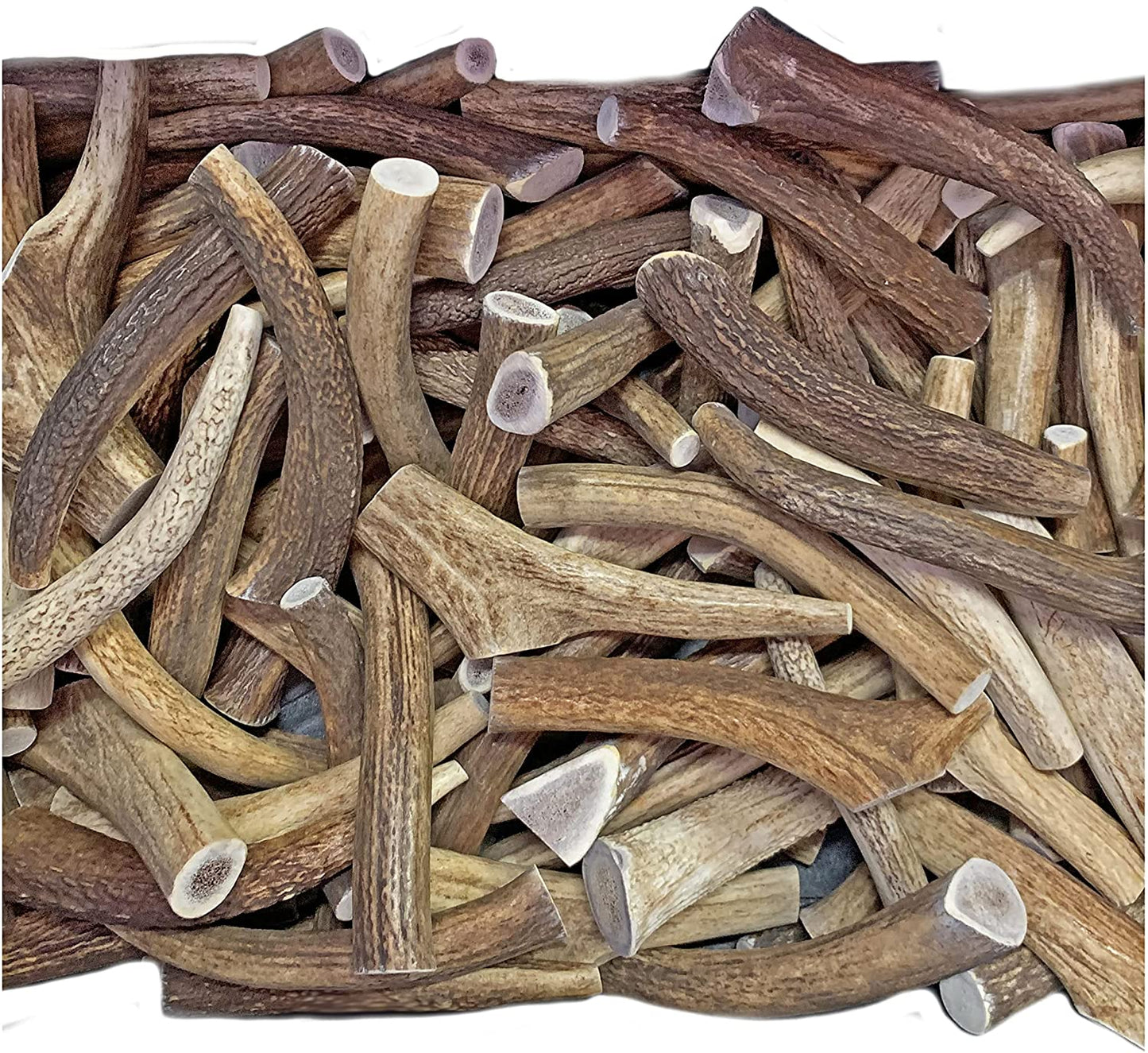 "Premium Elk Antler Dog Chews - All-Natural, Long-Lasting Bones | 1lb Pack | Naturally Shed Antlers | Ideal for Large and Medium Dogs"