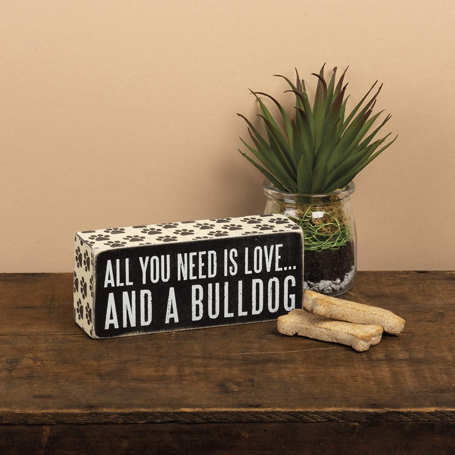 French Bulldog Box Sign Kitchen Bench