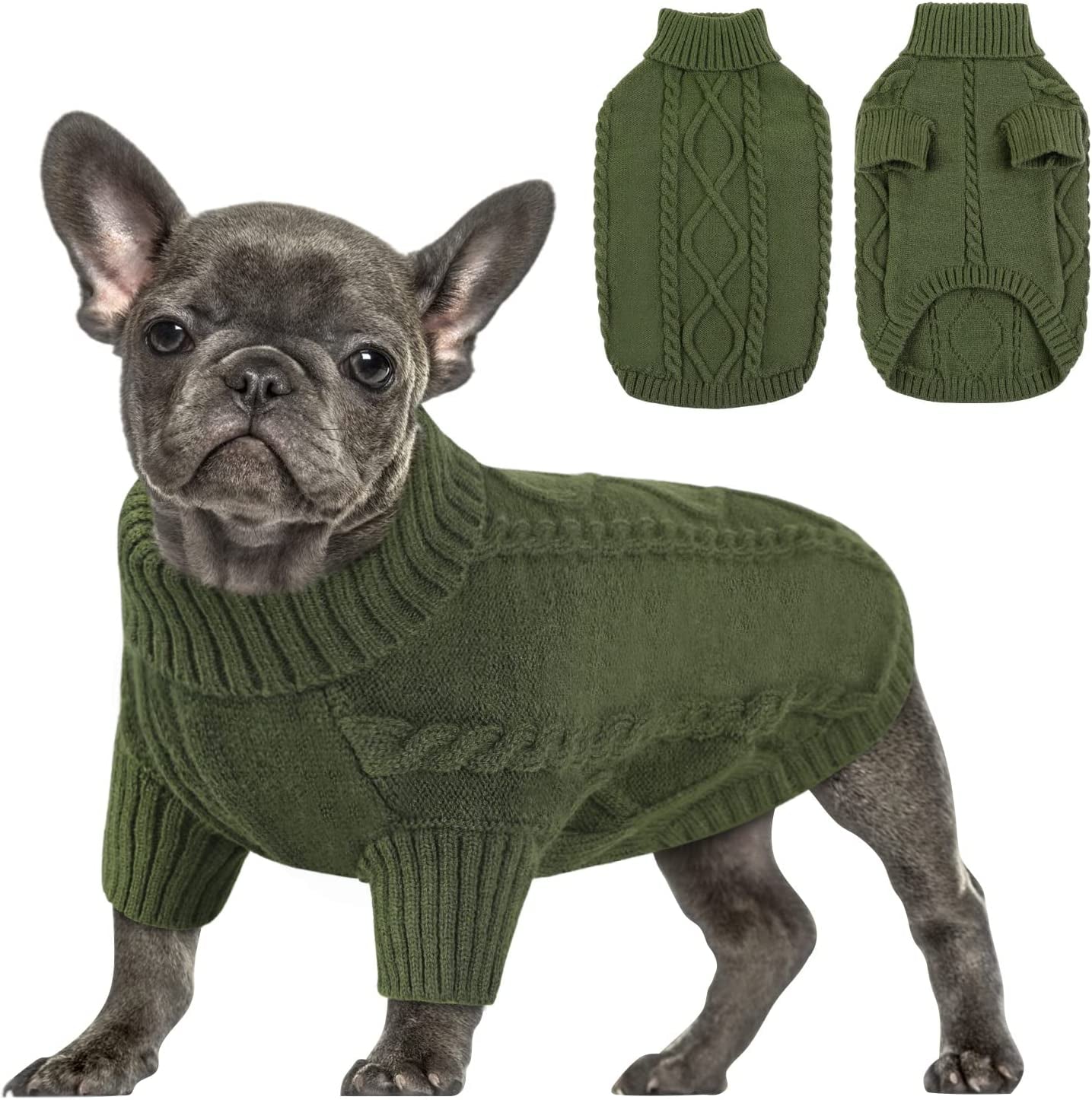 Small Dog Pullover Sweater Cold Weather Knitwear Turtleneck