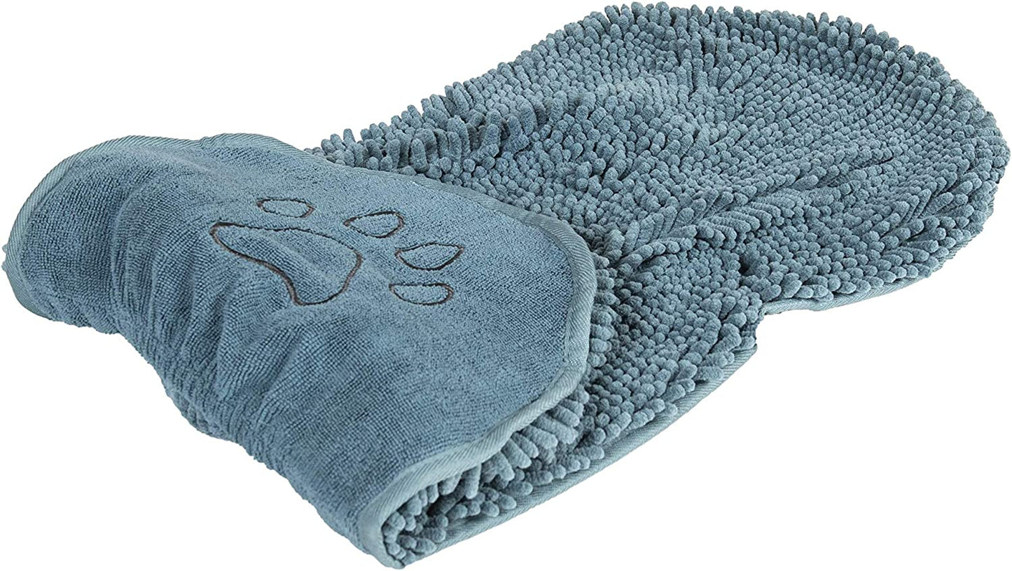 Professional Product Title: "Premium Microfiber Dog Towels - Ultra Absorbent, Quick Drying, and Machine Washable - Essential Bathing Supplies for Dogs and Cats - Blue 13X31""