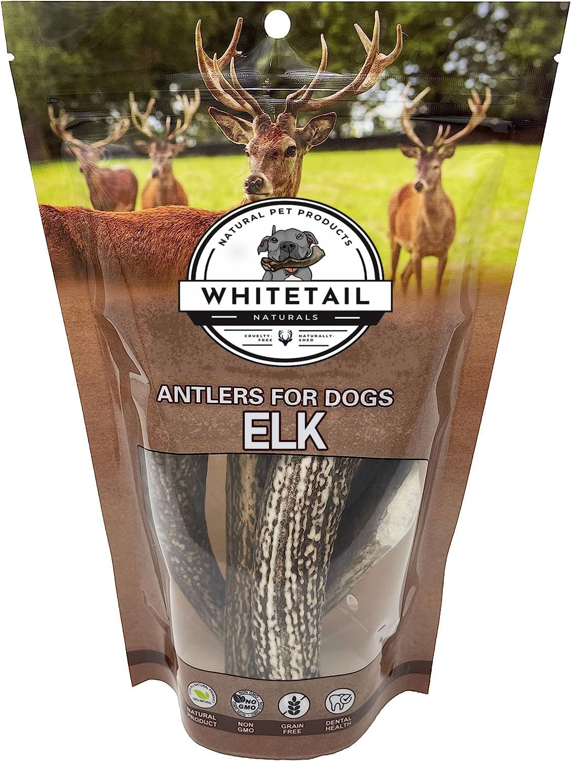 "Premium Elk Antler Dog Chews - All-Natural, Long-Lasting Bones | 1lb Pack | Naturally Shed Antlers | Ideal for Large and Medium Dogs"