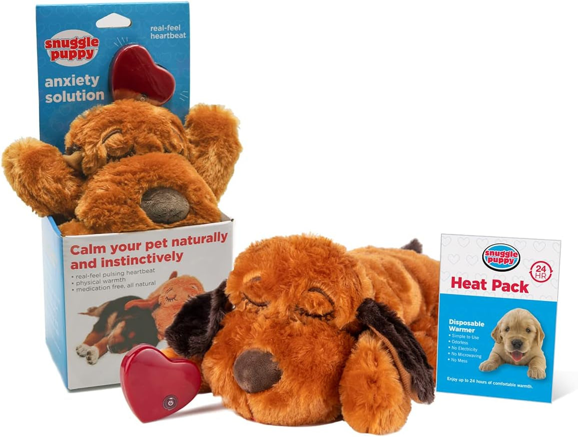 "Snuggle Puppy: The Ultimate Pet Anxiety Relief Toy for Dogs - Soothe, Calm, and Train Your Furry Friend with the Original Heartbeat Stuffed Toy!"